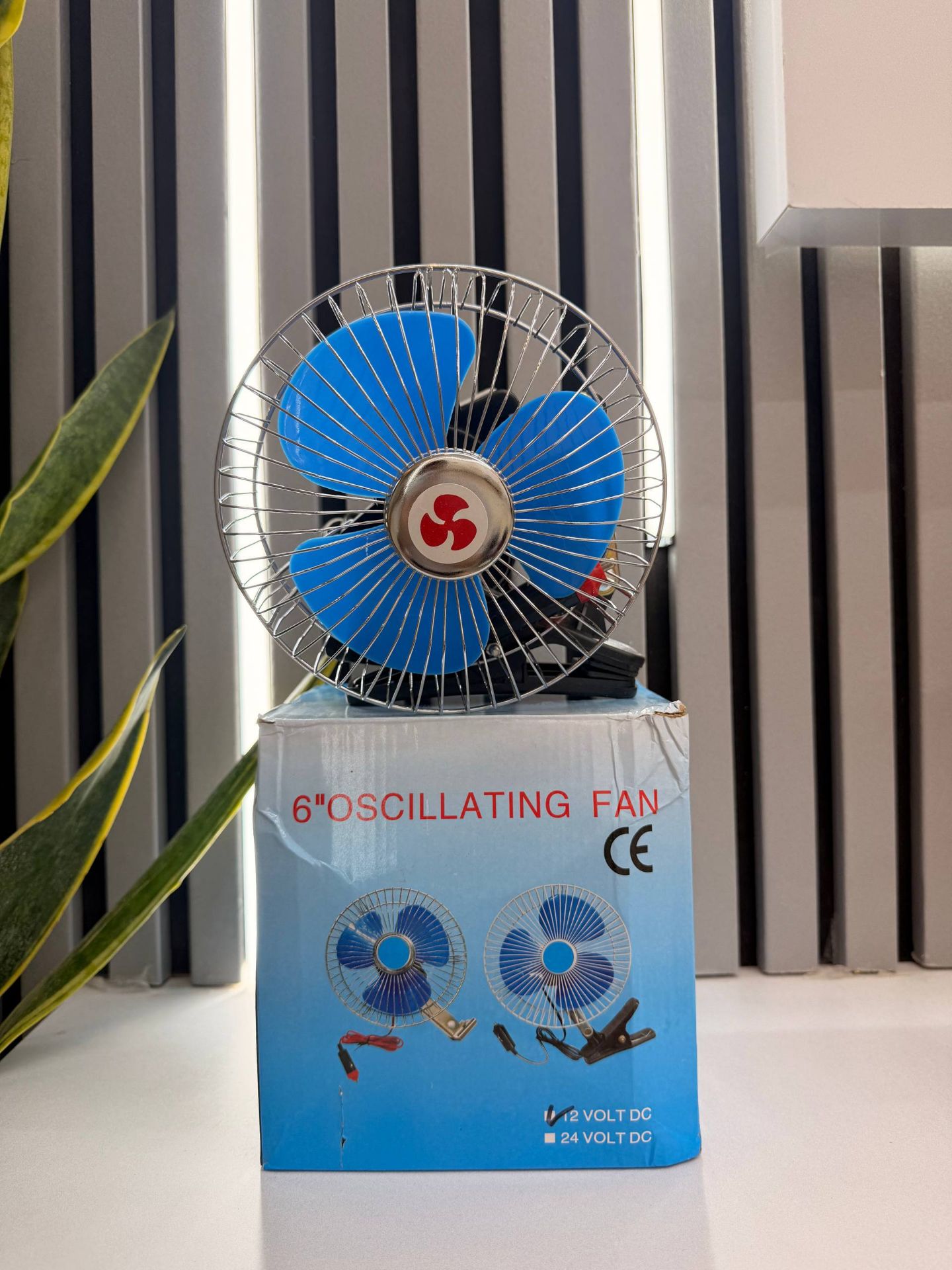 پنکه  فندکی خودرو چرخشی بدنه فلزی